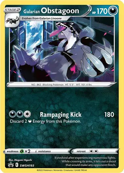 Galarian Obstagoon - SWSH193 - Sword & Shield Promo