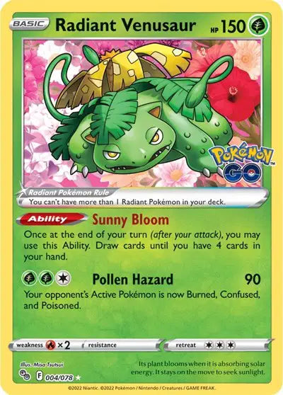Radiant Venusaur - 004/078 - Pokemon Go