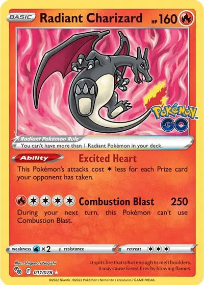 Radiant Charizard - 011/078 - Pokemon Go