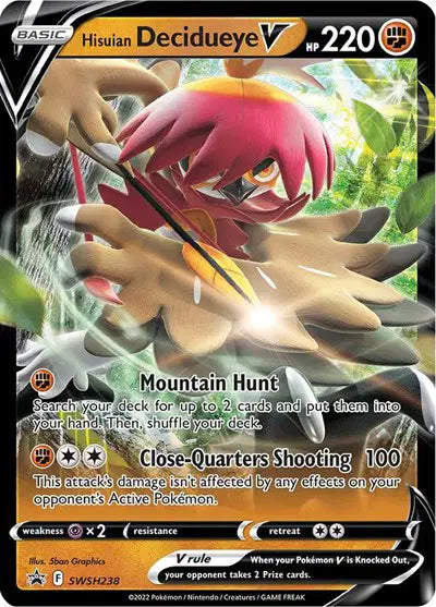 Hisuian Decidueye V - SWSH238 - Sword & Shield Promo