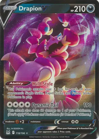 Drapion V - 118/196 - Lost Origin