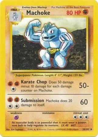 Machoke - 34/102 - Base Set