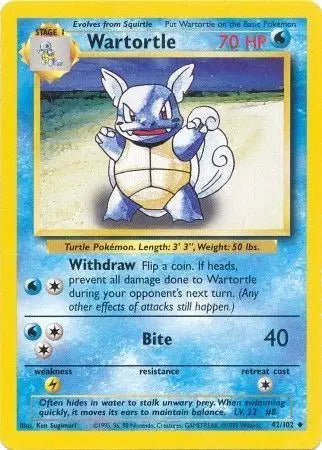 Wartortle - 42/102 - Base Set
