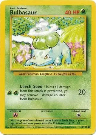Bulbasaur - 44/102 - Base Set