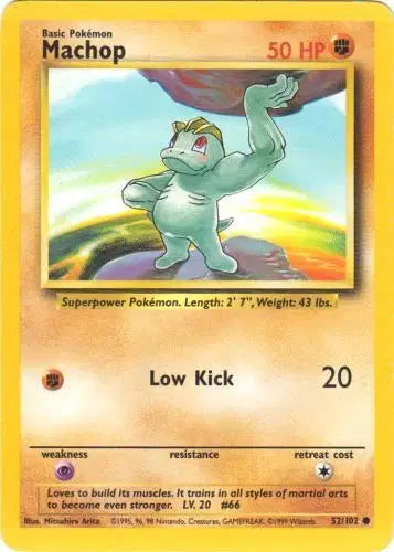 Machop - 52/102 - Base Set