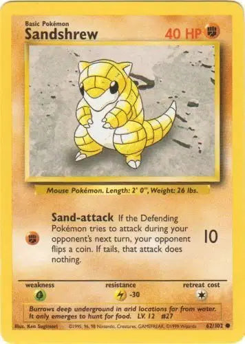 Sandshrew - 62/102 - Base Set