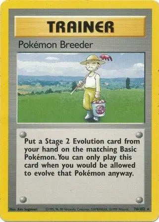 Pokemon Breeder - 76/102 - Base Set