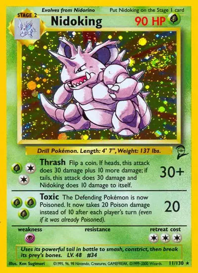 Nidoking - 11/130 - Base Set 2