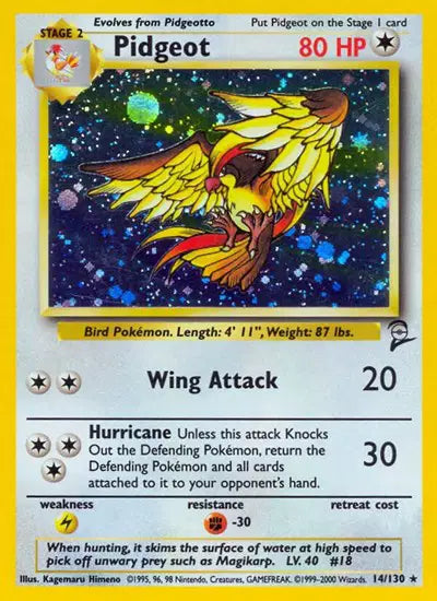 Pidgeot - 14/130 - Base Set 2