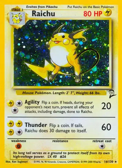 Raichu - 16/130 - Base Set 2