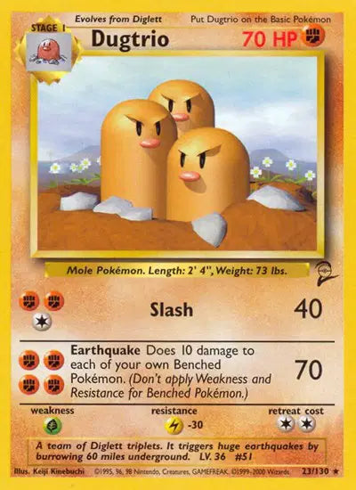 Dugtrio - 23/130 - Base Set 2