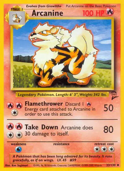 Arcanine - 33/130 - Base Set 2