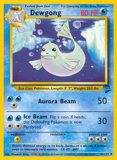 Dewgong - 36/130 - Base Set 2