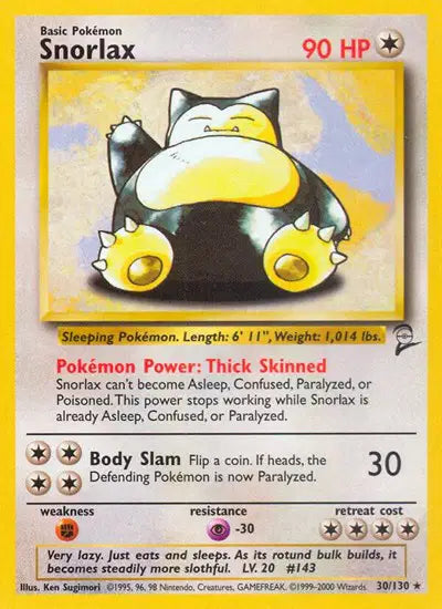 Snorlax - 30/130 - Base Set 2