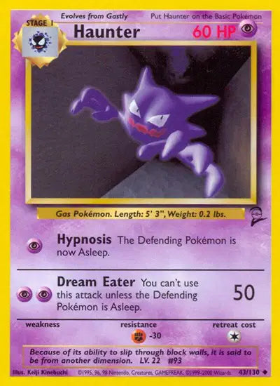 Haunter - 43/130 - Base Set 2