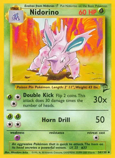 Nidorino - 54/130 - Base Set 2
