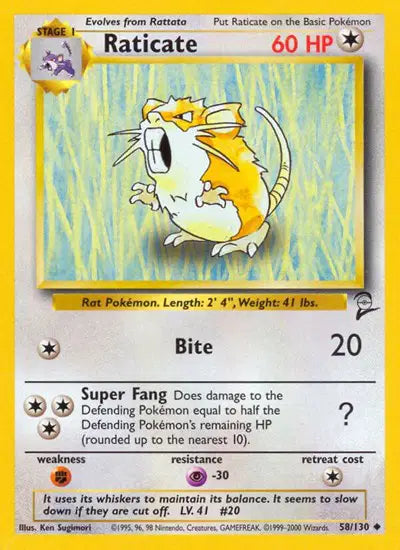 Raticate - 58/130 - Base Set 2