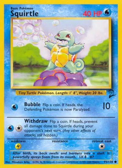 Squirtle- 93/130 - Base Set 2
