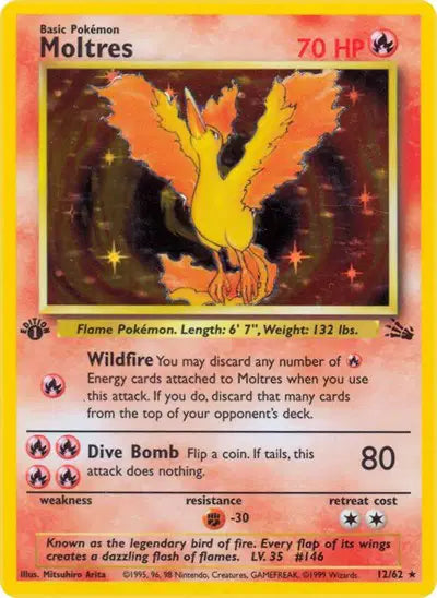 Moltres - 12/62 - 1st Edition - Fossil
