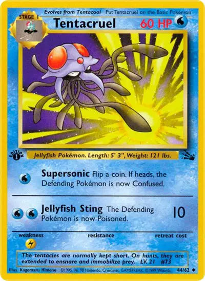 Tentacruel - 44/62 - 1st Edition - Fossil