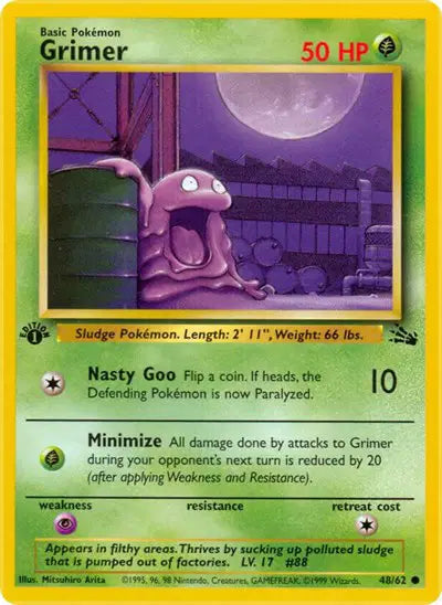 Grimer - 48/62 - 1st Edition - Fossil