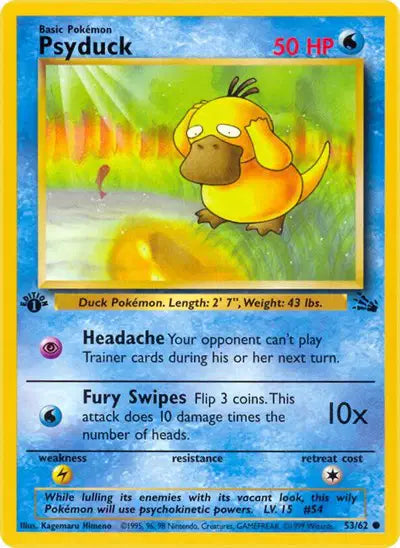 Psyduck - 53/62 - 1st Edition - Fossil