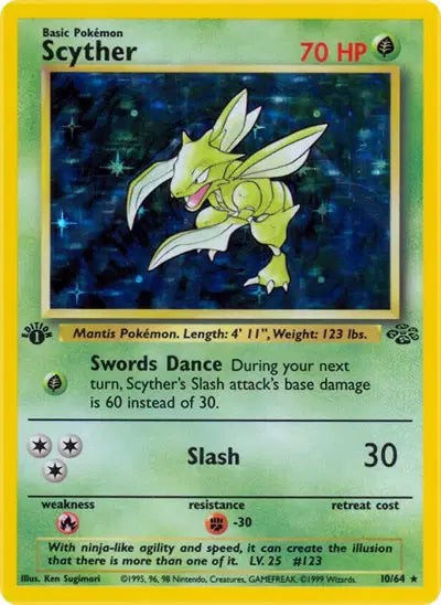 Scyther - 10/64 - 1st Edition - Jungle
