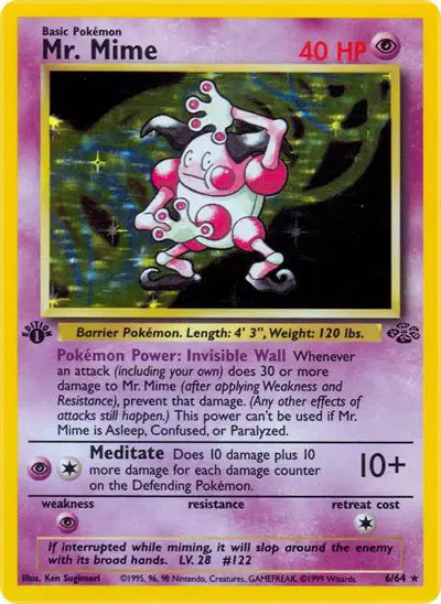 Mr. Mime - 6/64 - 1st Edition - Jungle