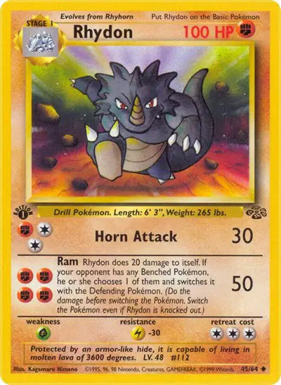 Rhydon - 45/64 - 1st Edition - Jungle
