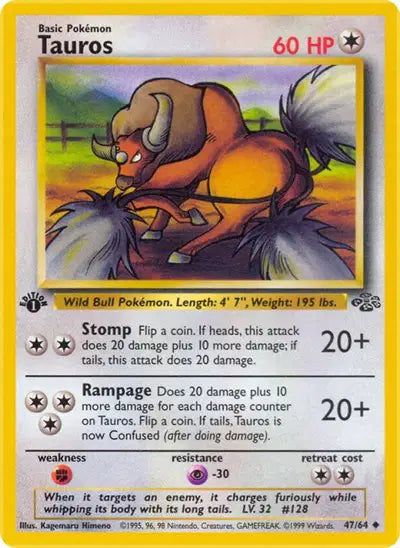 Tauros - 47/64 - 1st Edition - Jungle
