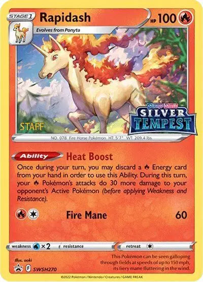 Rapidash - SWSH270 - Staff - Sword & Shield Promo