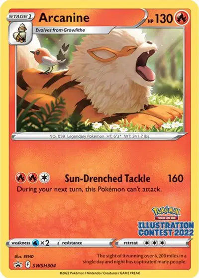 Arcanine -SWSH304 - Illustration Contest 2022 - Sword & Shield Promo