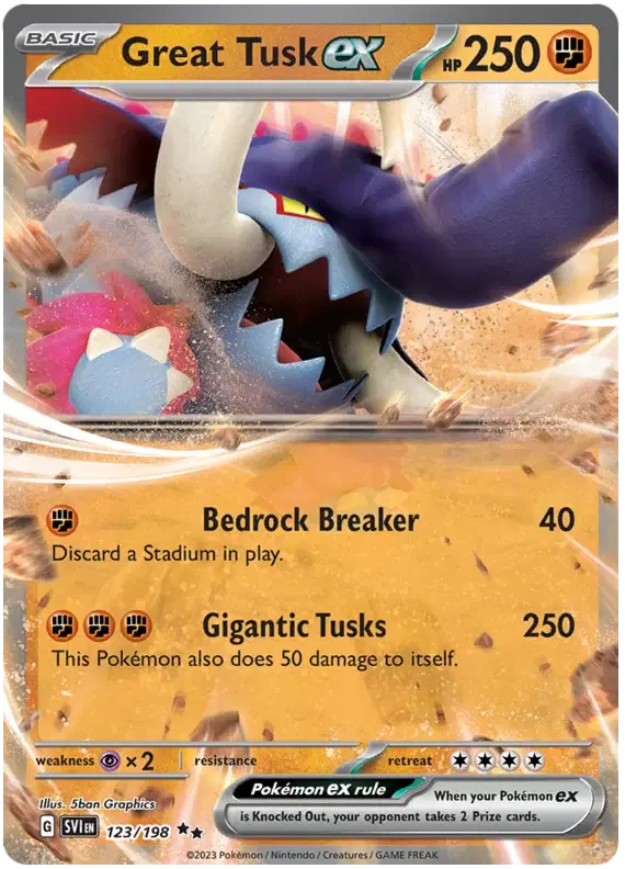 Great Tusk ex - 123/198 - Scarlet & Violet Base Set
