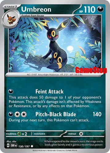 Umbreon - 130/197 - GameStop Exclusive - Scarlet & Violet Promo