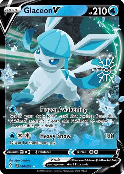 Glaceon V - 040/203 - Holiday Calendar - Miscellaneous Cards & Products