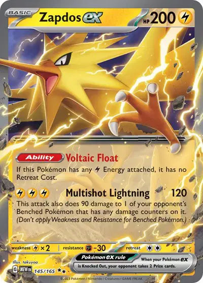 Zapdos ex - 145/165 - Scarlet & Violet 151
