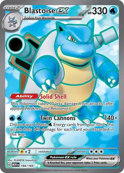Blastoise ex - 184/165 - Scarlet & Violet 151