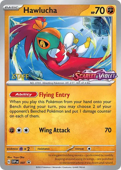 Hawlucha - 007 - Staff - Scarlet & Violet Promo