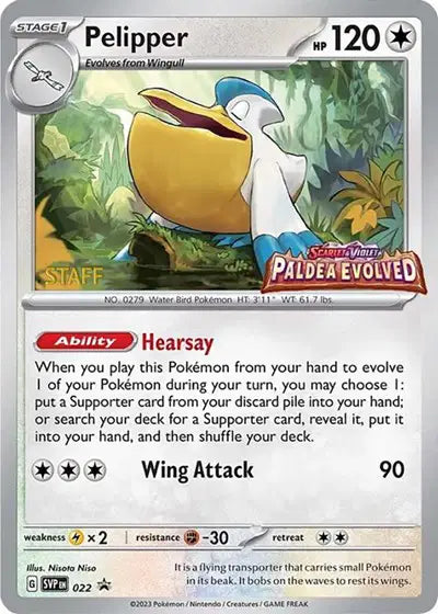Pelipper - 022 - Staff - Scarlet & Violet Promo