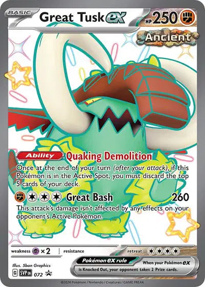 Great Tusk ex - 072 - Scarlet & Violet Promo