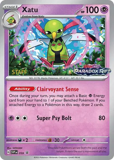 Xatu - 059 - Staff - Scarlet & Violet Promo