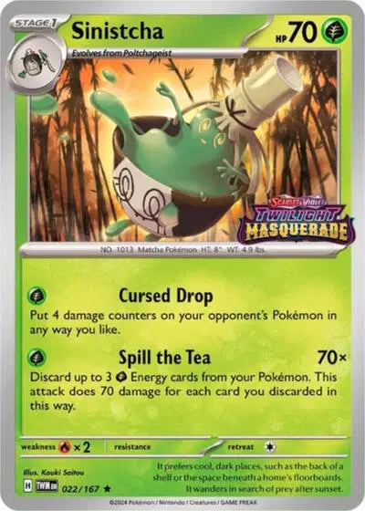 Sinistcha - 022/167 - Pokémon Center - Scarlet & Violet Promo