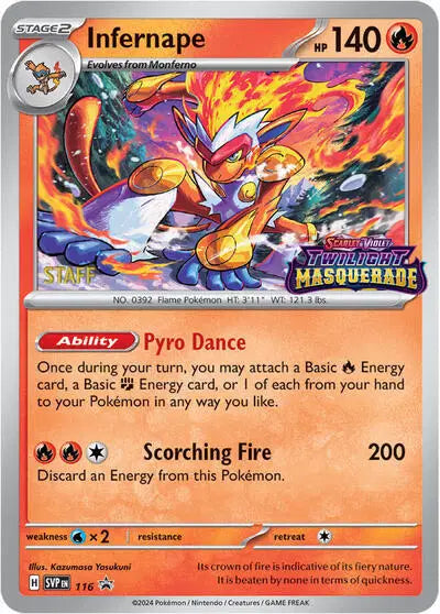 Infernape - 116 - Staff - Scarlet & Violet Promo