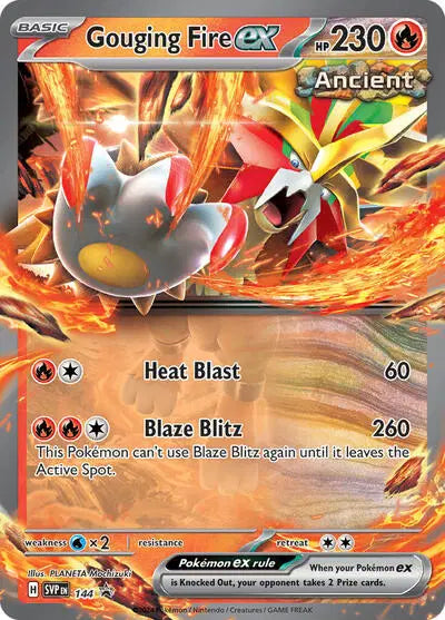 Gouging Fire ex - 144 - Scarlet & Violet Promo