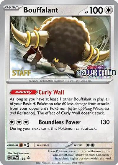Bouffalant - 136 - Staff - Scarlet & Violet Promo