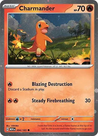 Charmander - 004/165 - Cosmos Holo - Scarlet & Violet Promo