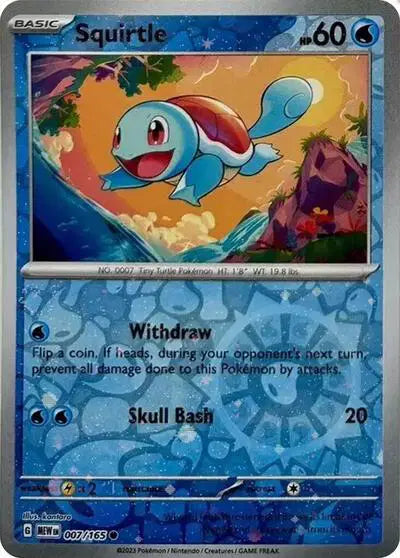 Squirtle - 007/165 - Reverse Cosmos Holo - Costco Exclusive - Scarlet & Violet Promo