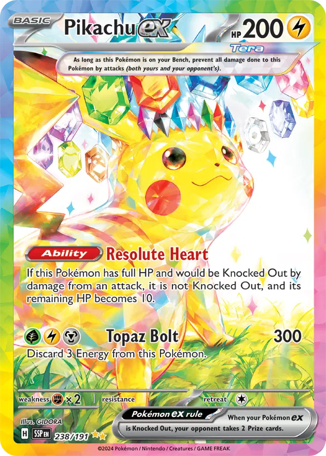 Pikachu ex - 238/191 - Surging Sparks
