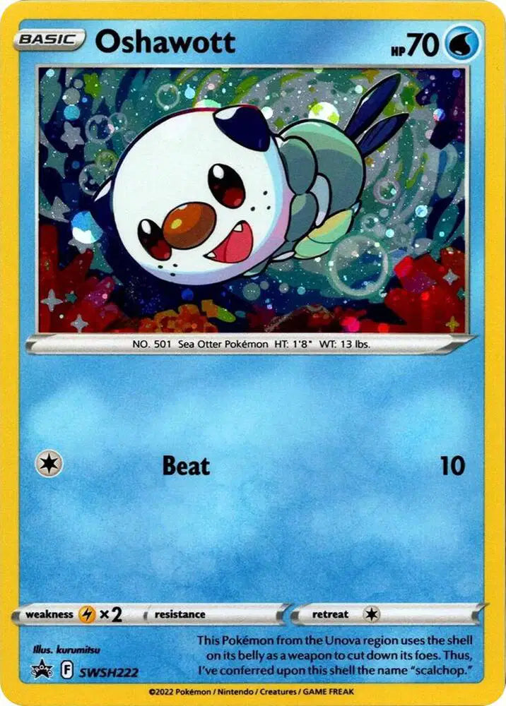 Oshawott - SWSH222 - Cosmos Holo - Sword & Shield Promo