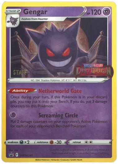 Gengar - SWSH241 - Staff - Sword & Shield Promo